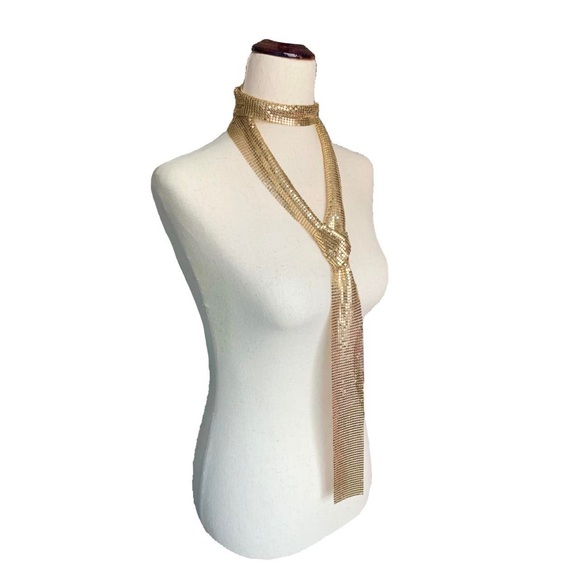 Hannah Montana’s wardrobe! Gold metal skinny scarf - Picture 3 of 8